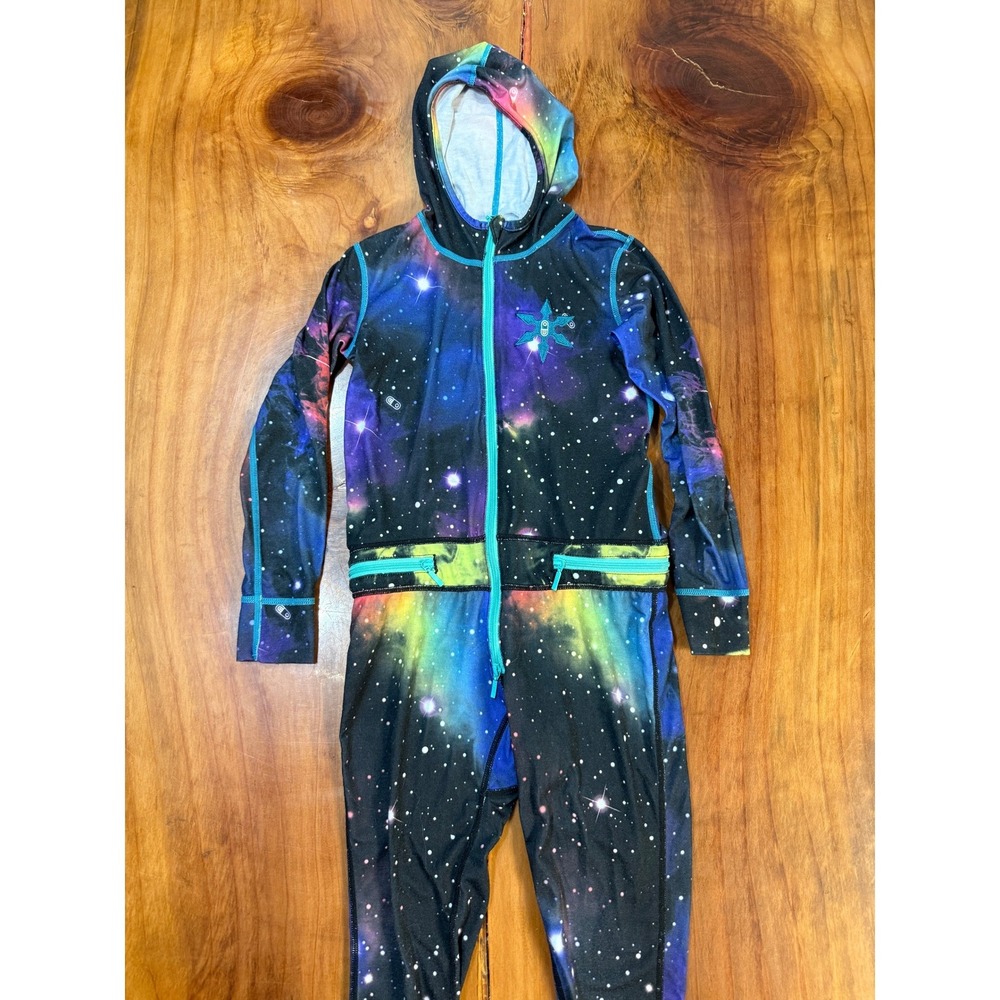 Airblaster Ninja Suit XS 5-6 Galaxy Print Hooded Zip Polyester Ski S3-15 - Picture 2 of 6